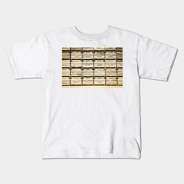 Stacked Carrot Crates Kids T-Shirt by Robert Alsop